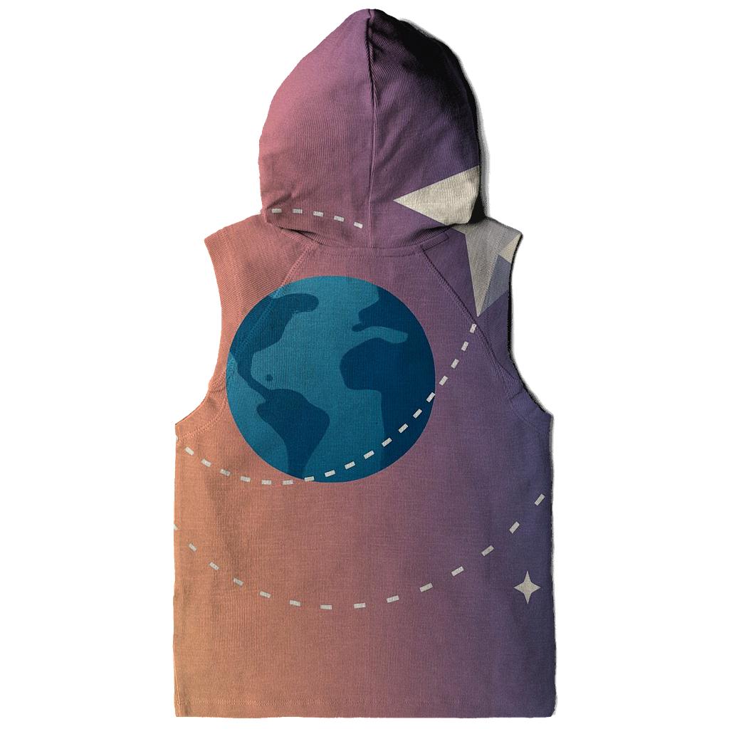 Orbiting Paper Plane Dreams zip-up hoodies