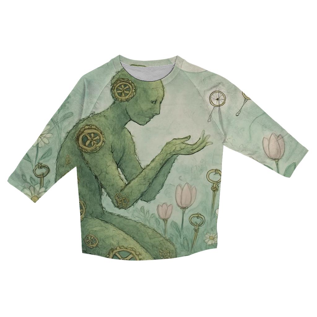 Serendipity Garden Clockwork cotton quarter sleeve shirts