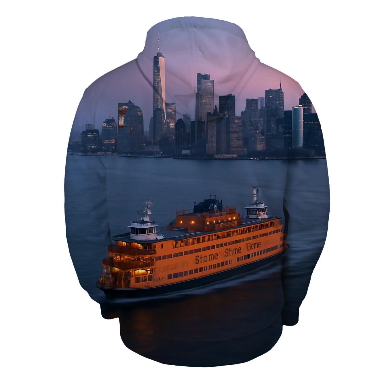 Harbor Commuter Ferry At Dawn hoodie trends