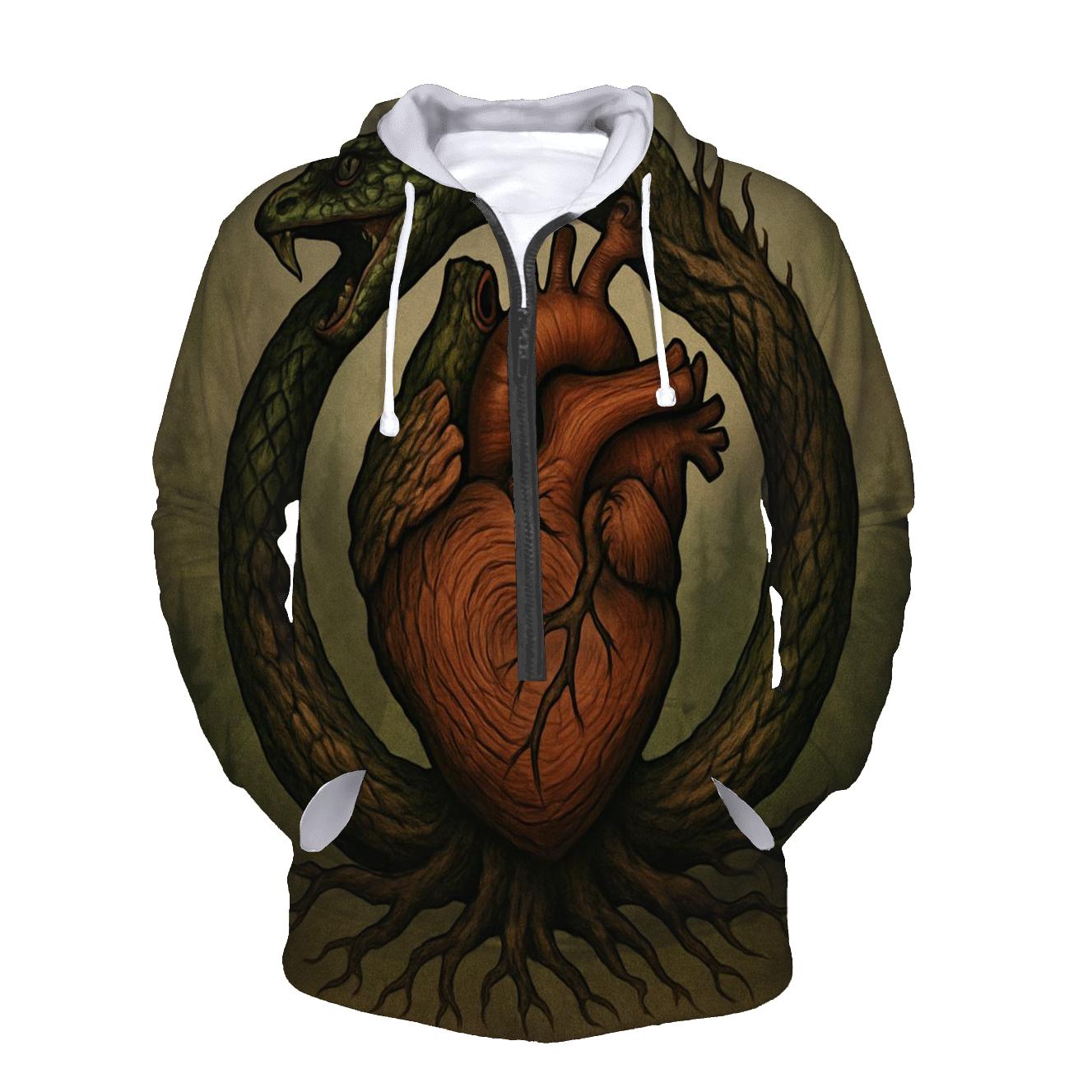 Forest Heart Rooted Ouroboros heavyweight hoodies