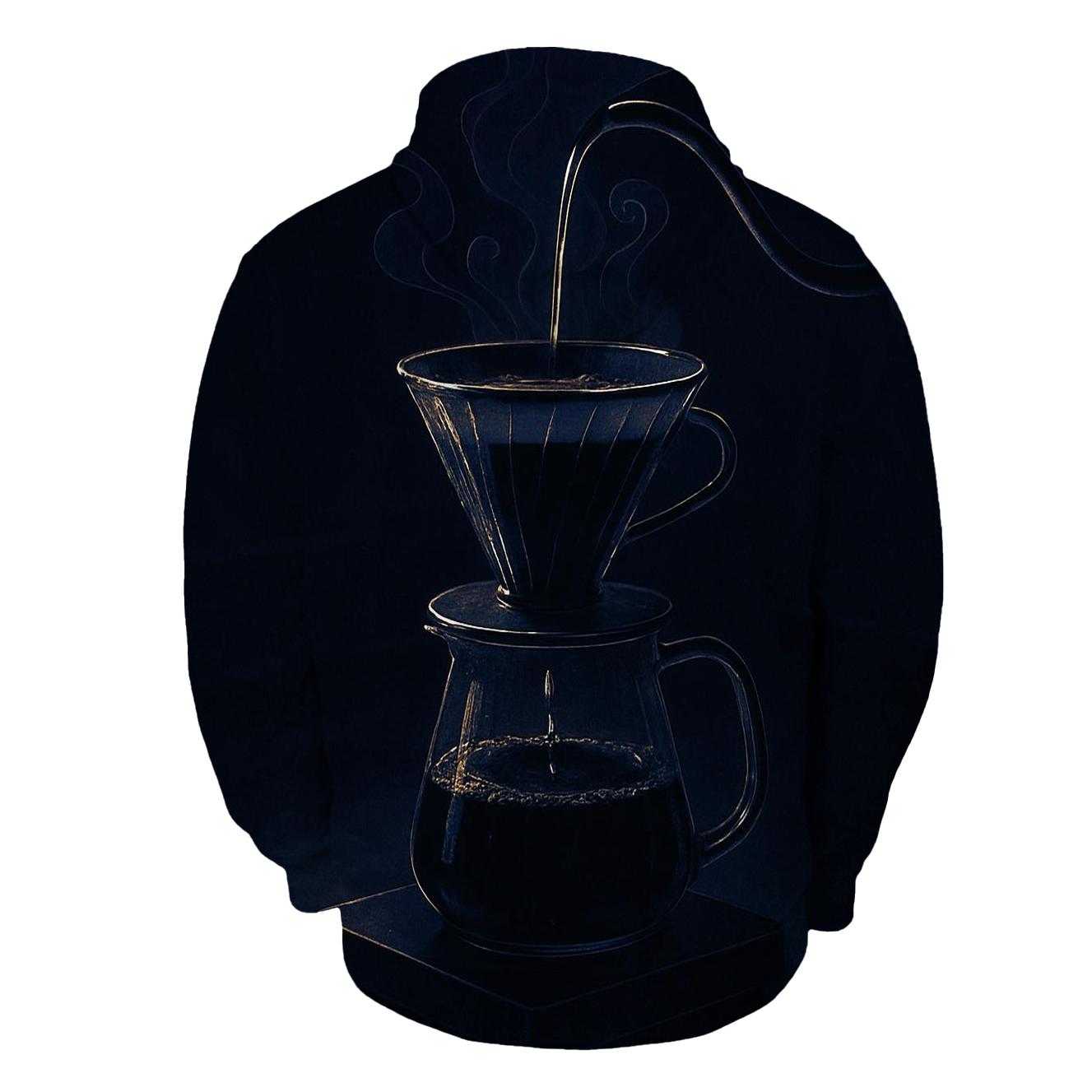 Midnight Pour Over Glow graphic hoodies