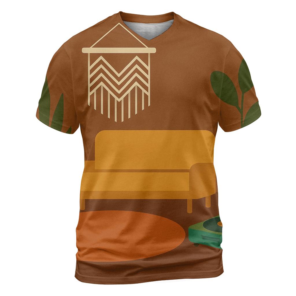 Bohemian Living Room Blocks trendy printed shirt styles