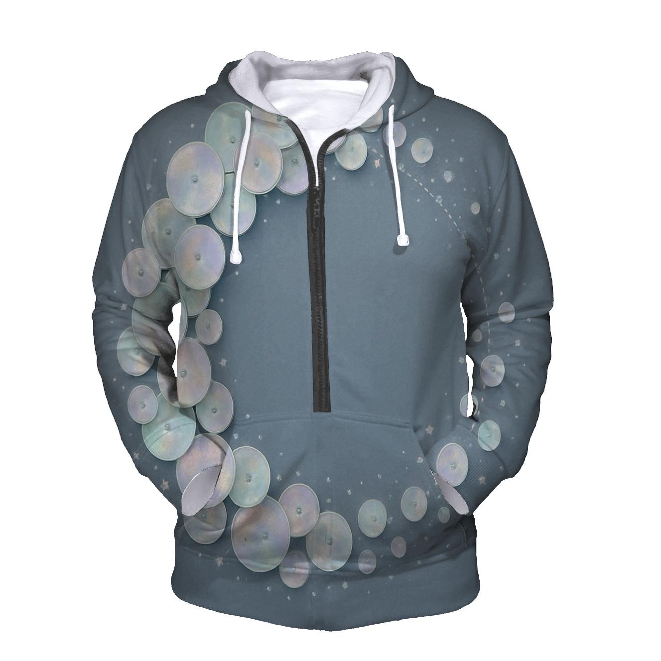 Opalescent Sequin Orbit hoodies fashion