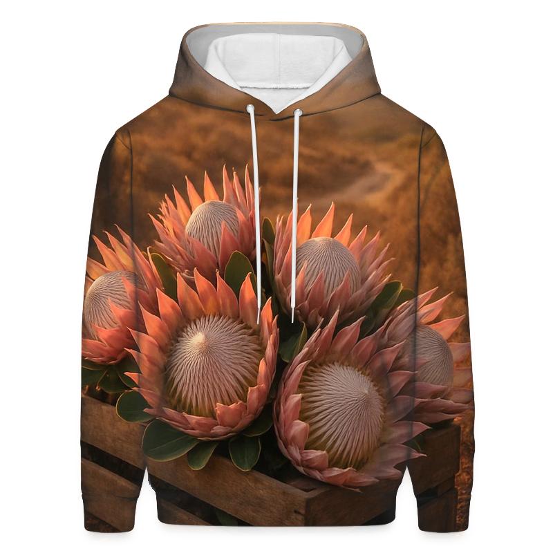 Protea Harvest On South African Hillside heavyweight hoodies