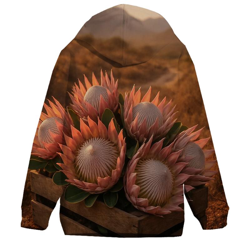 Protea Harvest On South African Hillside heavyweight hoodies