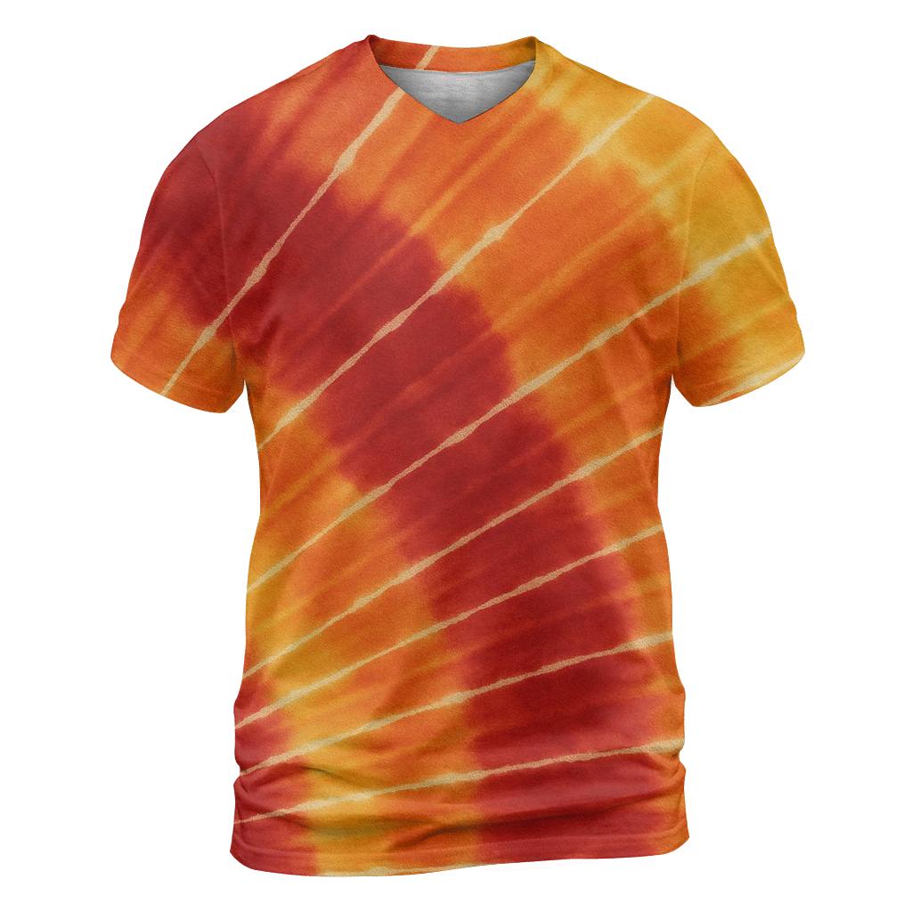 Diagonal Sunset Fan Fold trendy printed shirt styles