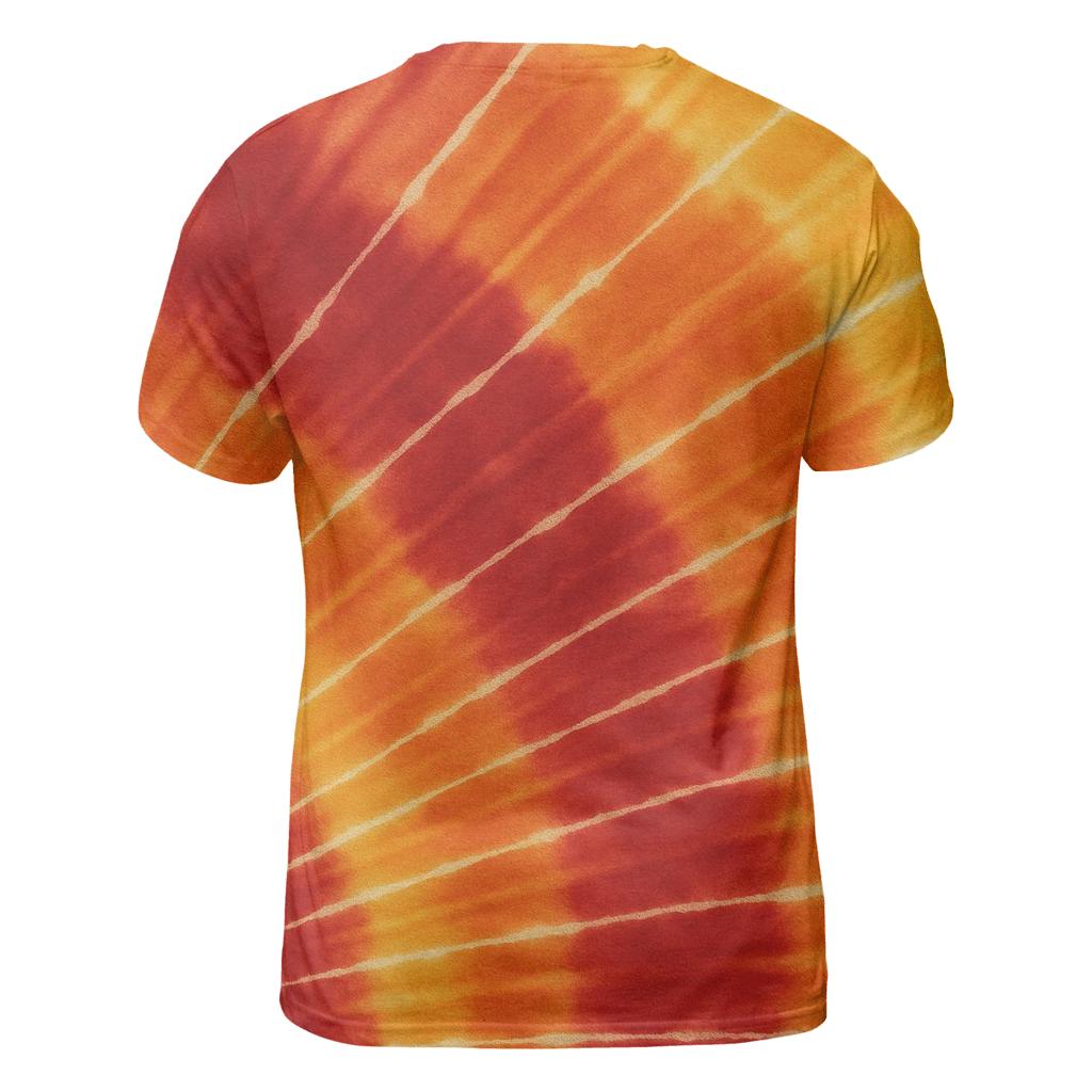 Diagonal Sunset Fan Fold trendy printed shirt styles