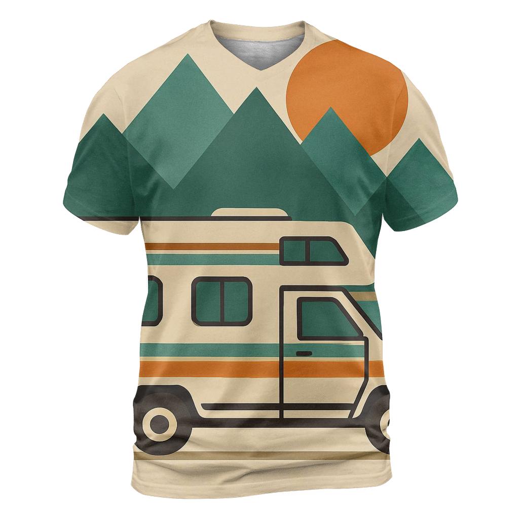 Analog Adventure Camper creative print fashion shirts