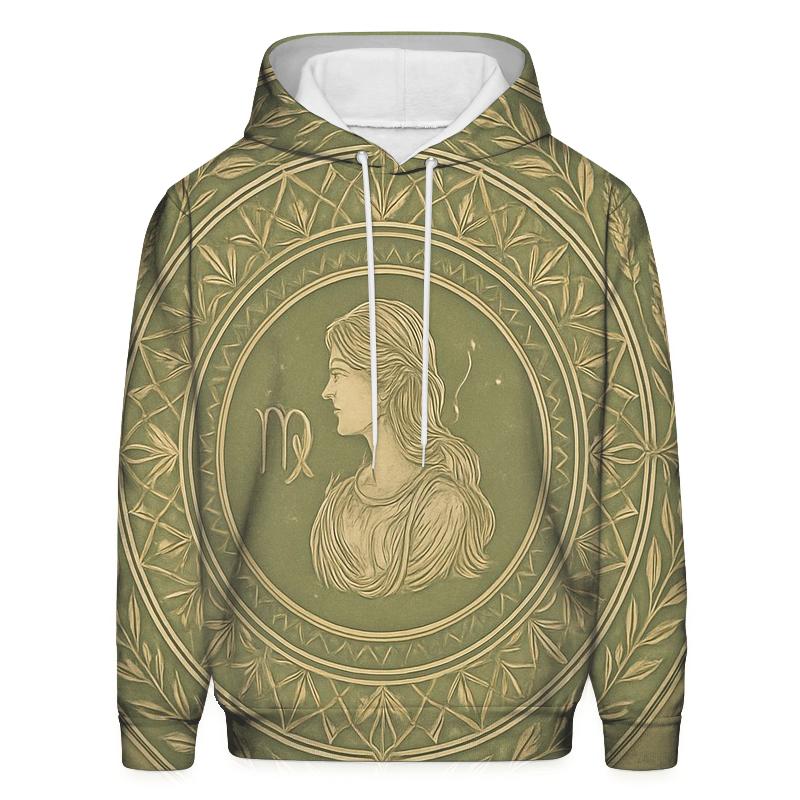 Virgo Earth Star Mandala Chart graphic hoodies
