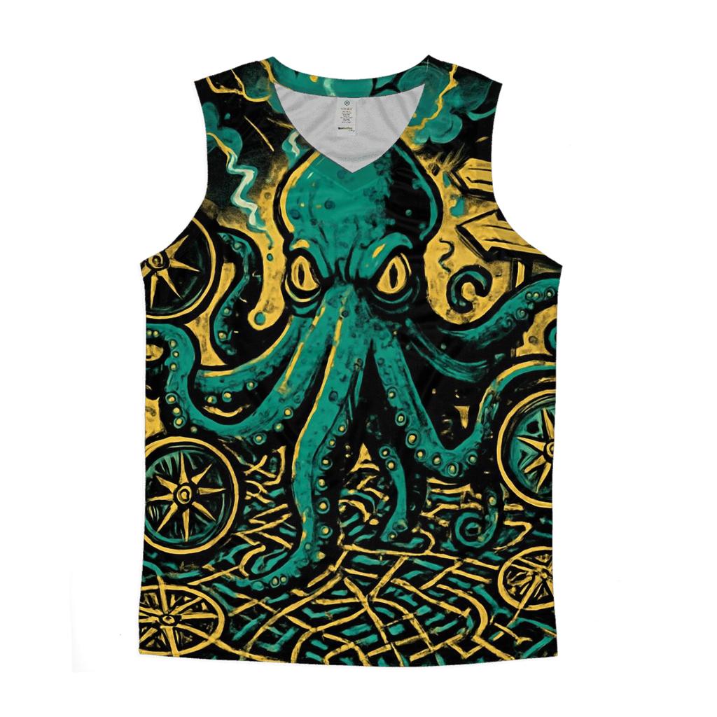 Chaotic Compass Kraken sports performance tank tops