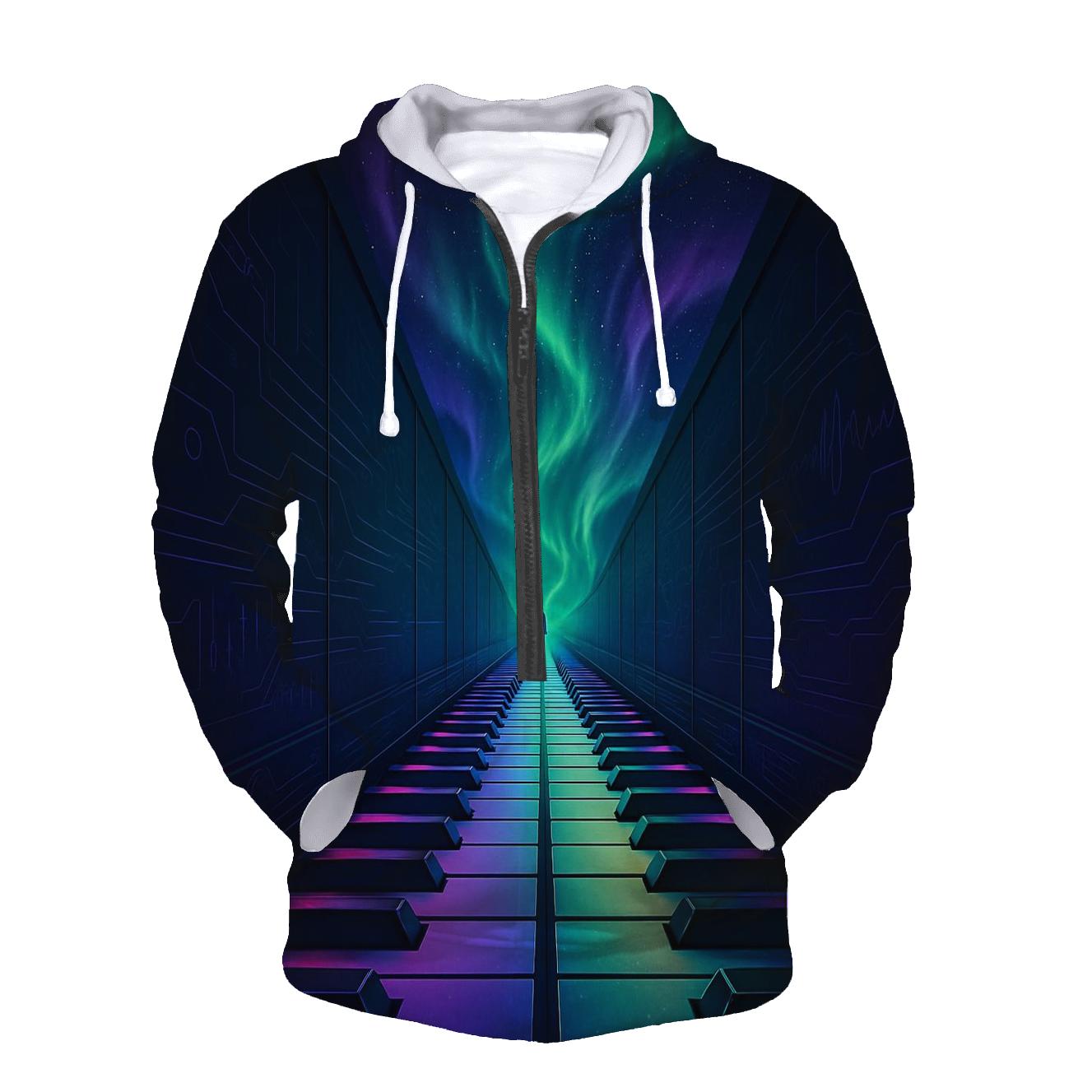 Aurora Synthwave Hall printed hoodies