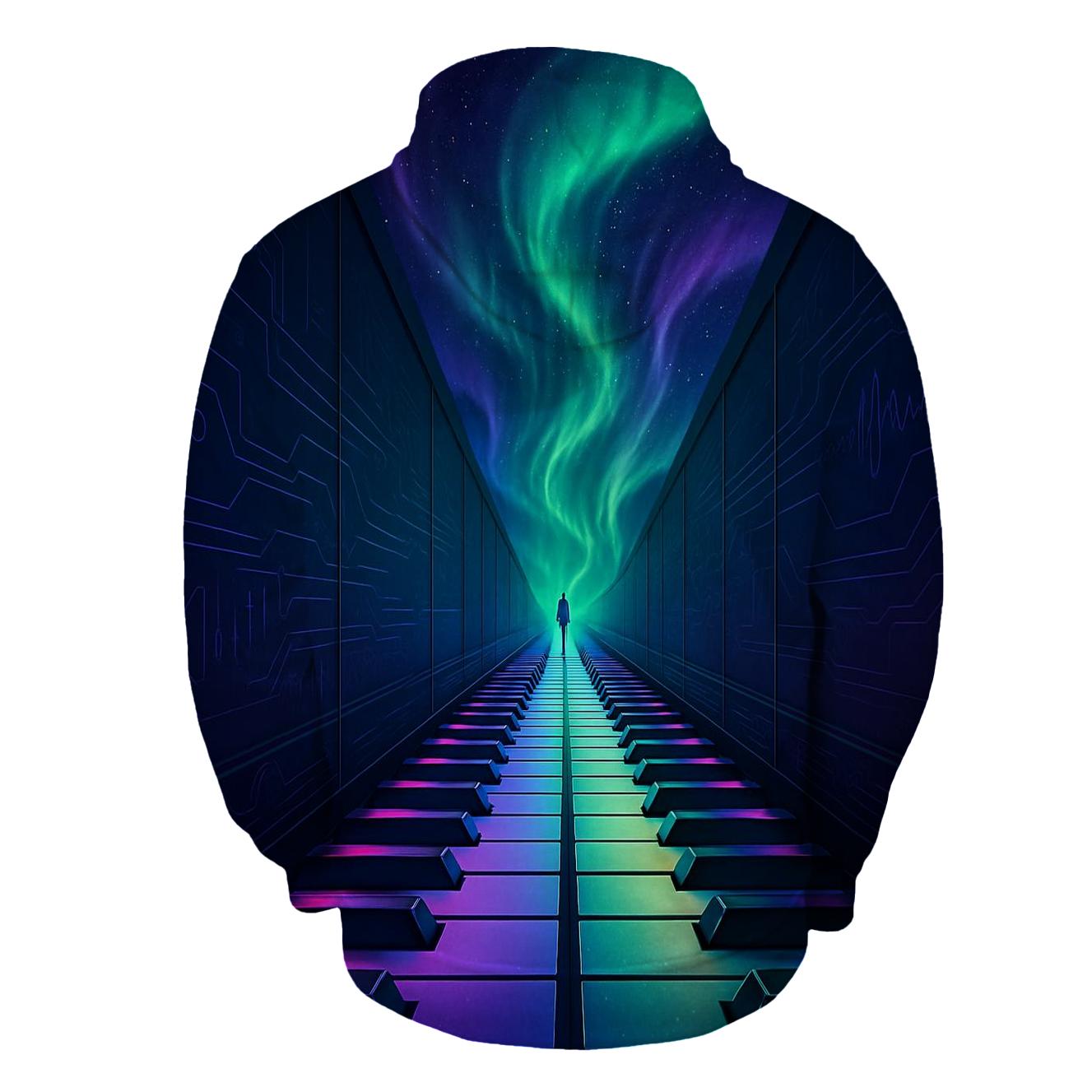 Aurora Synthwave Hall printed hoodies