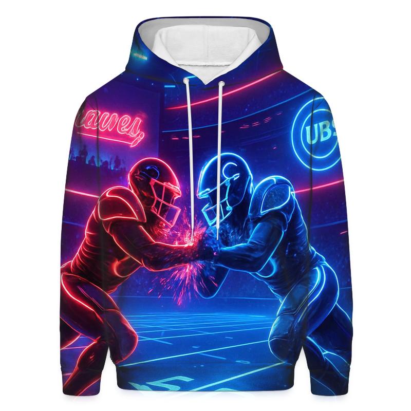 Midnight Indoor Laser Gridiron lightweight hoodies