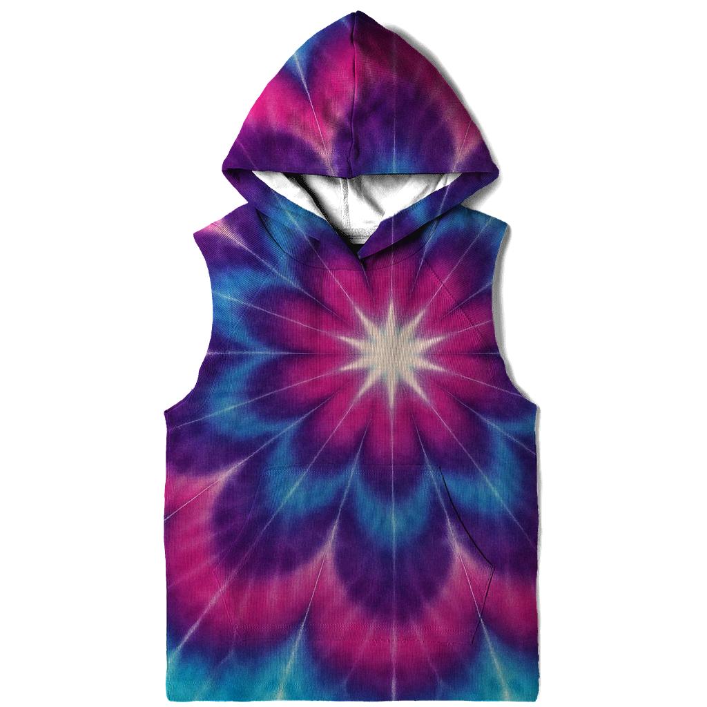 Magenta Cyan Mandala Sunwheel pullover hoodies