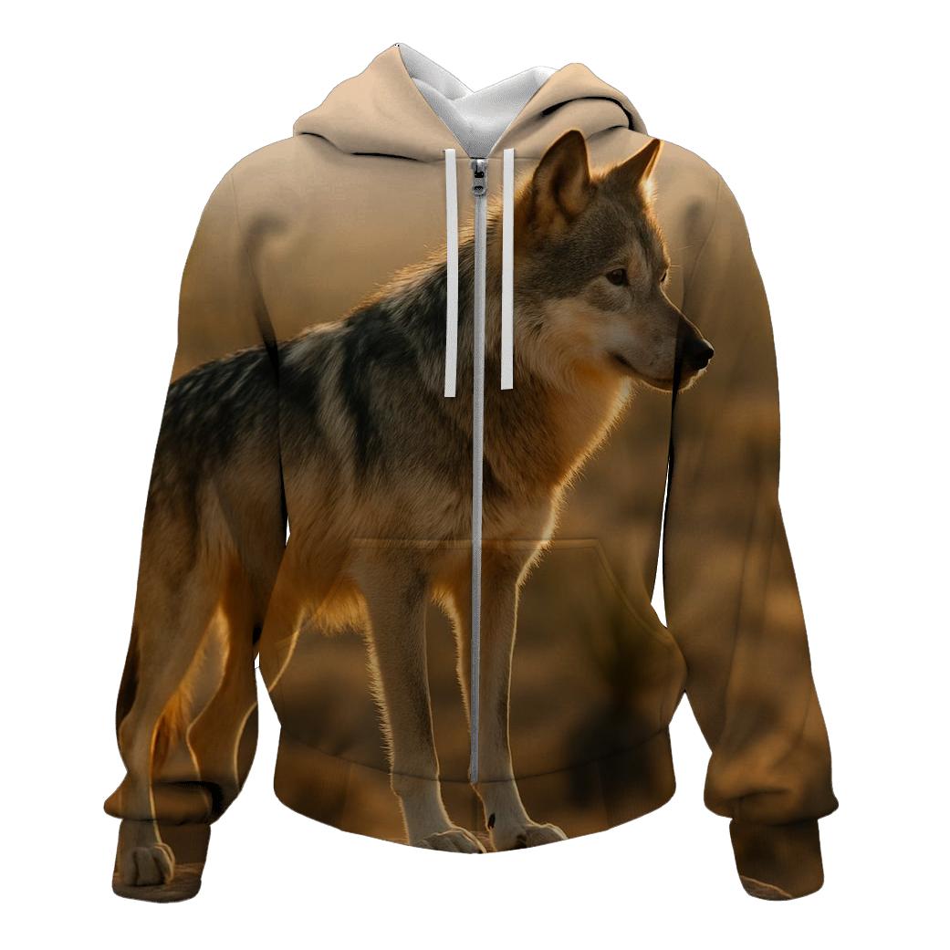 Mexican Wolf In Desert Golden Hour hoodies fashion