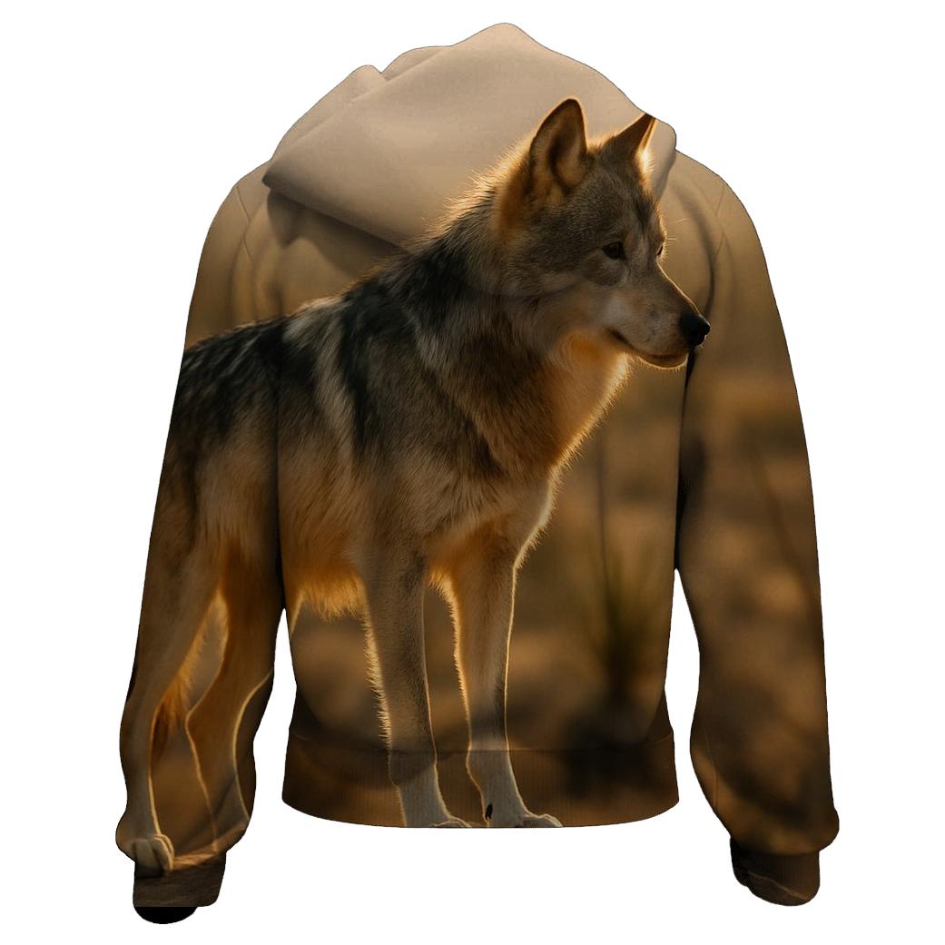 Mexican Wolf In Desert Golden Hour hoodies fashion