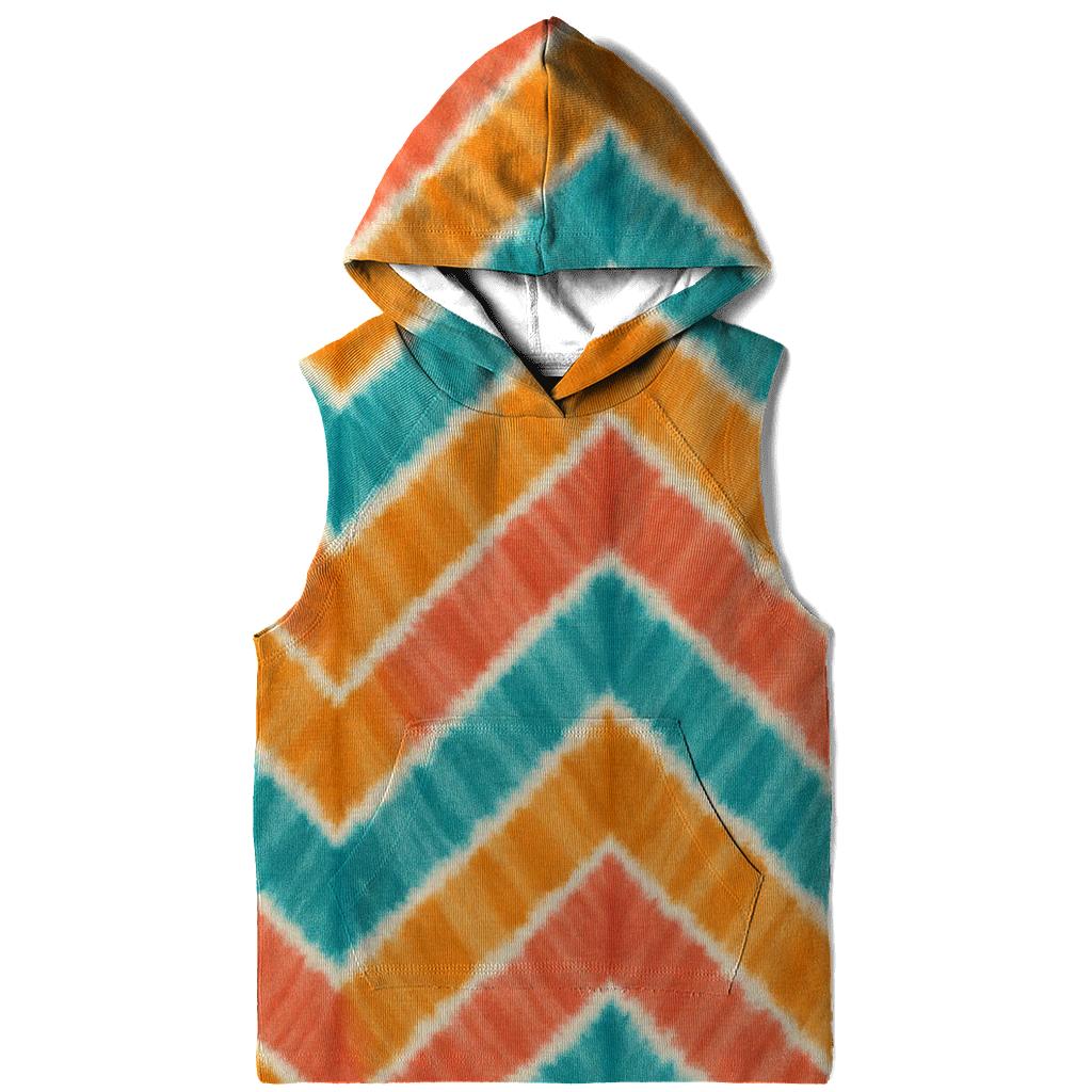 Coral Amber Chevron Folds lightweight hoodies