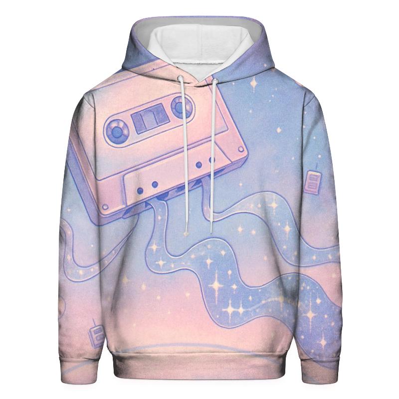 Galactic Cassette Drift embroidered hoodies