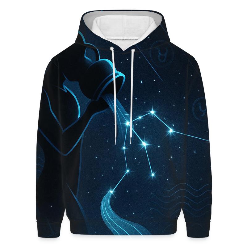 Aquarius Holographic Starfall Waves hoodies fashion