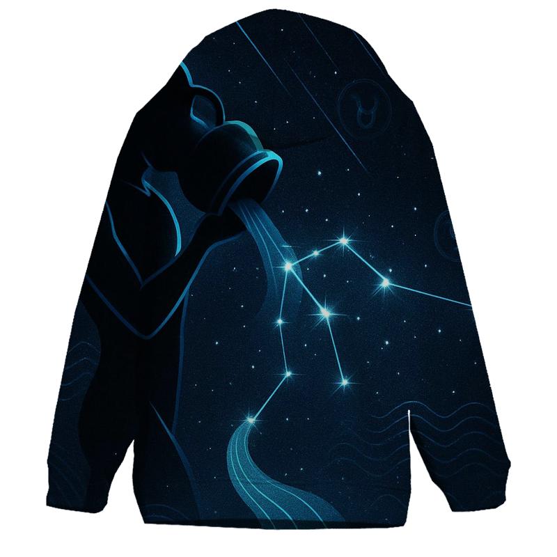 Aquarius Holographic Starfall Waves hoodies fashion