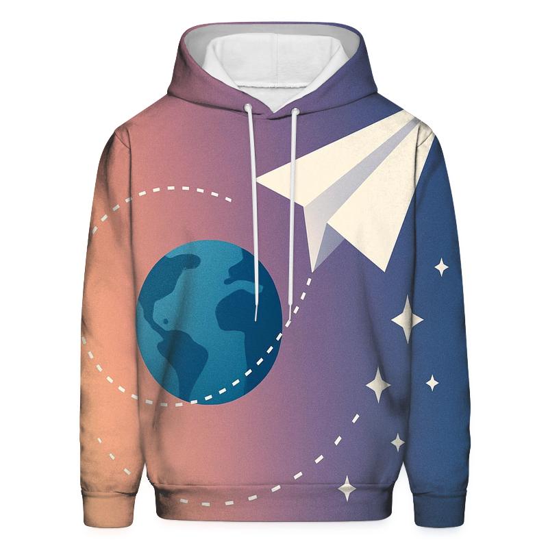 Orbiting Paper Plane Dreams custom hoodies