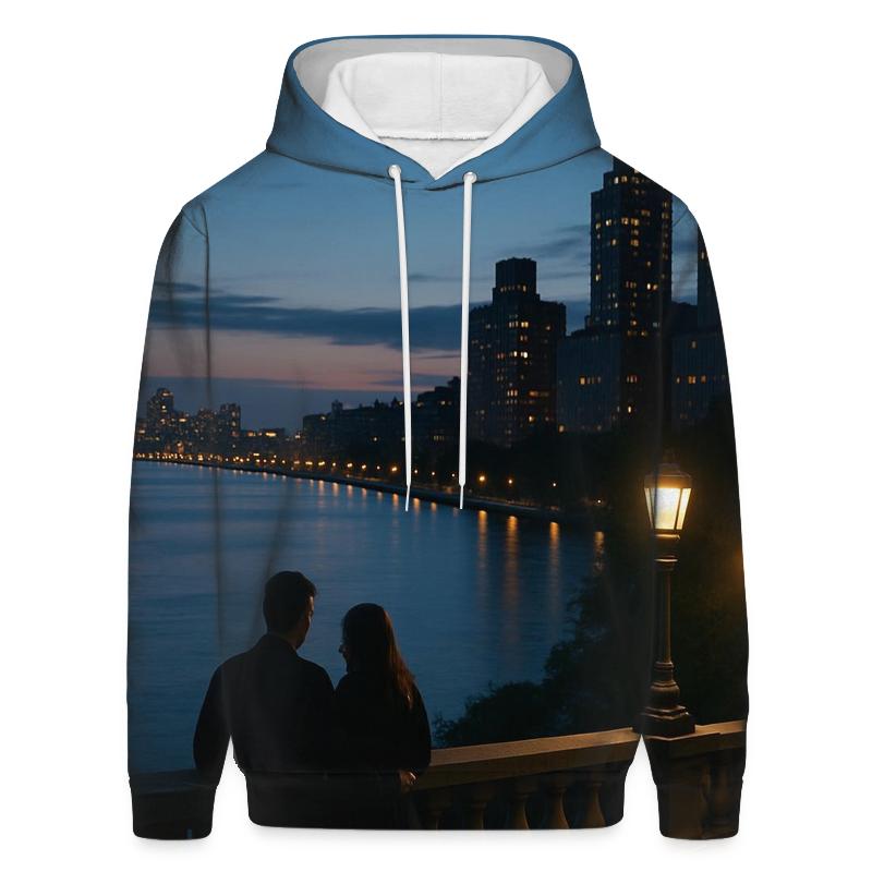 Upper West Side Riverside Overlook At Blue Hour hoodie styles