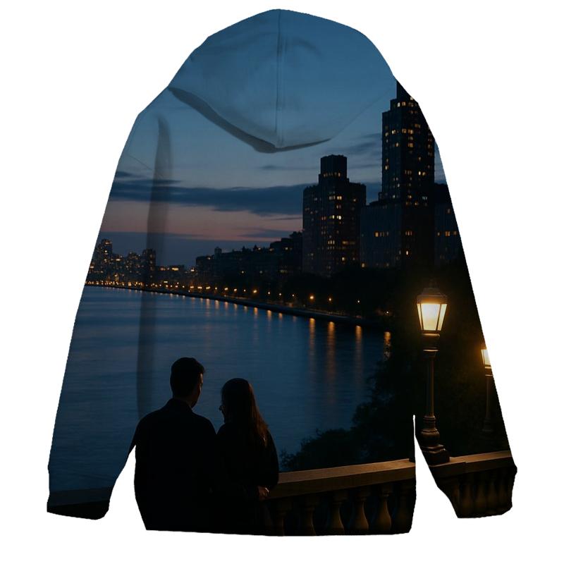Upper West Side Riverside Overlook At Blue Hour hoodie styles