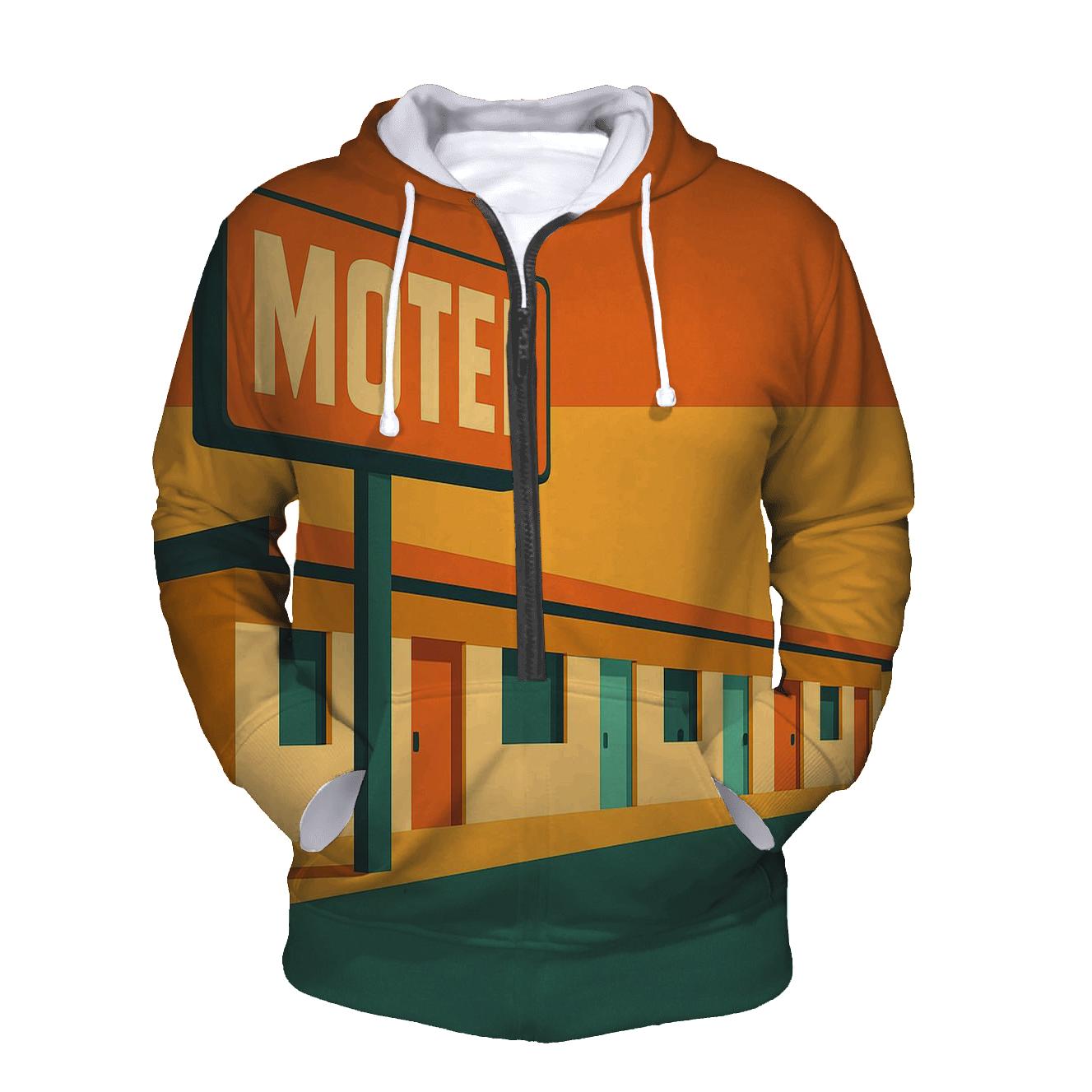 Sunset Motel Strip zip-up hoodies