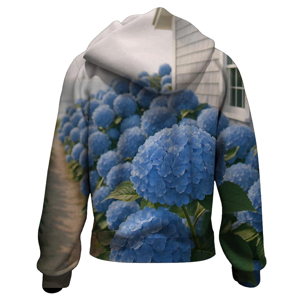 Hydrangeas Beside A Coastal Cottage lightweight hoodies