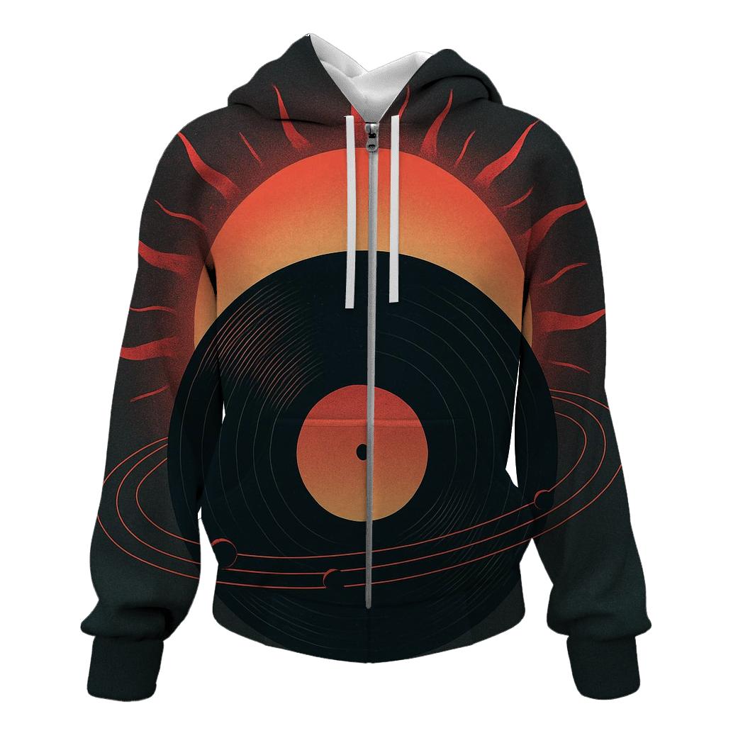Celestial Vinyl Eclipse premium hoodies