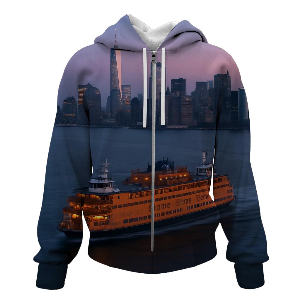 Harbor Commuter Ferry At Dawn hoodie designs
