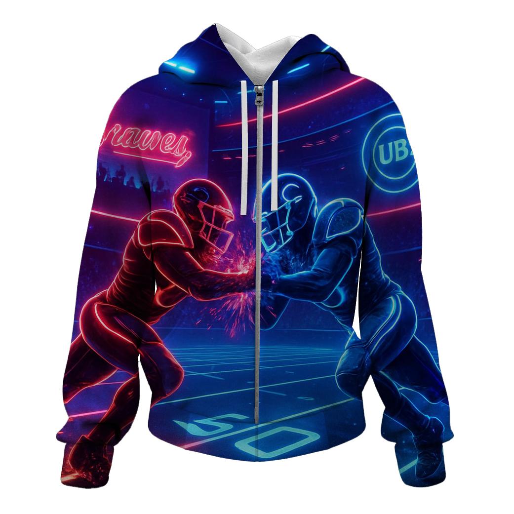 Midnight Indoor Laser Gridiron premium hoodies