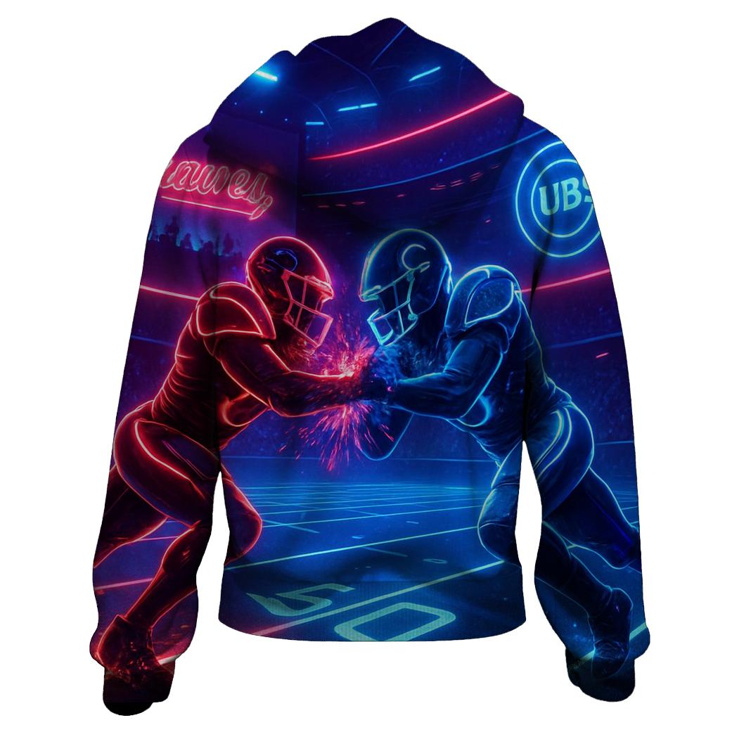 Midnight Indoor Laser Gridiron premium hoodies