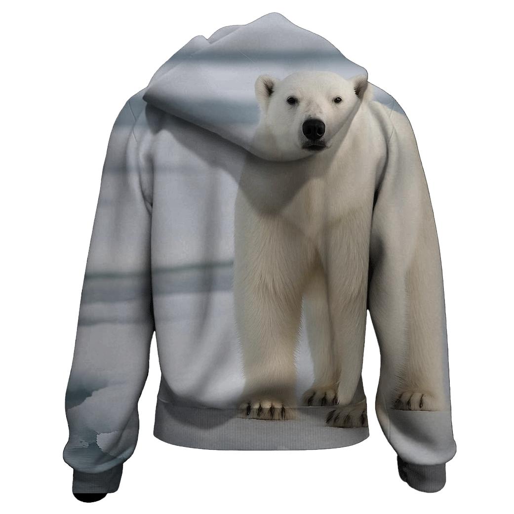 Ice Floe Sentinel Polar Bear hoodie styles