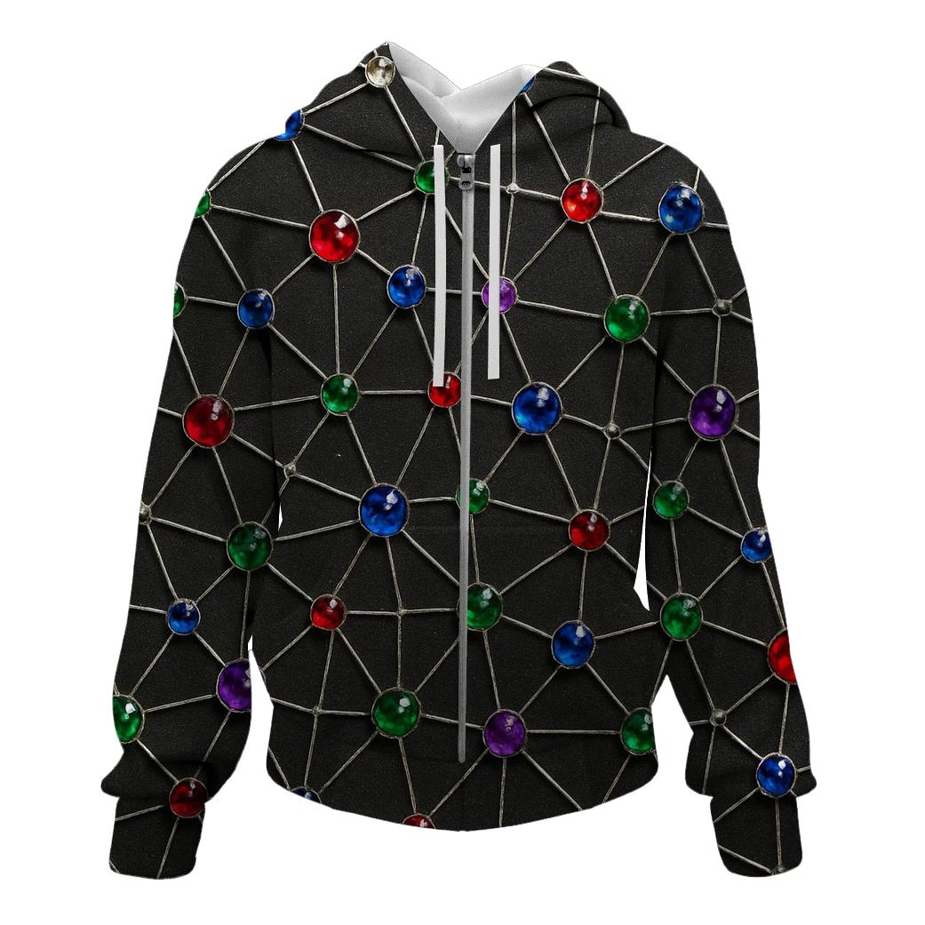 Cosmic Gem Lattice hoodies fashion