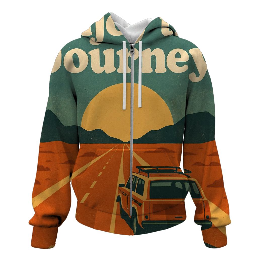Seventies Desert Road Trip Poster graphic hoodies