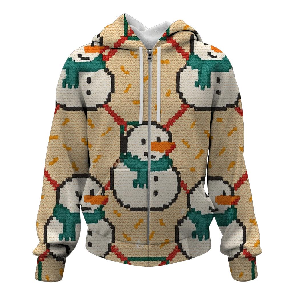 Snowman Sprinkles Lattice Design graphic hoodies