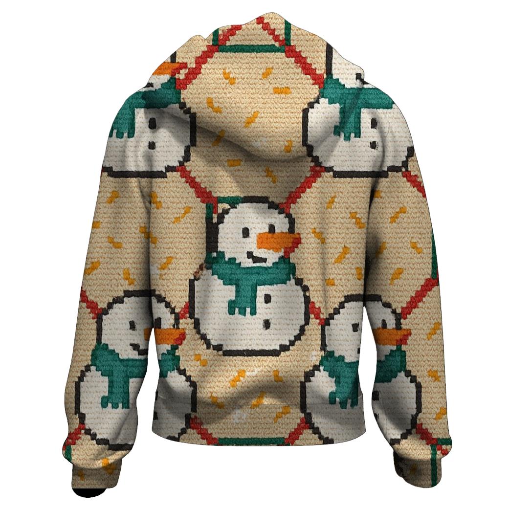 Snowman Sprinkles Lattice Design graphic hoodies