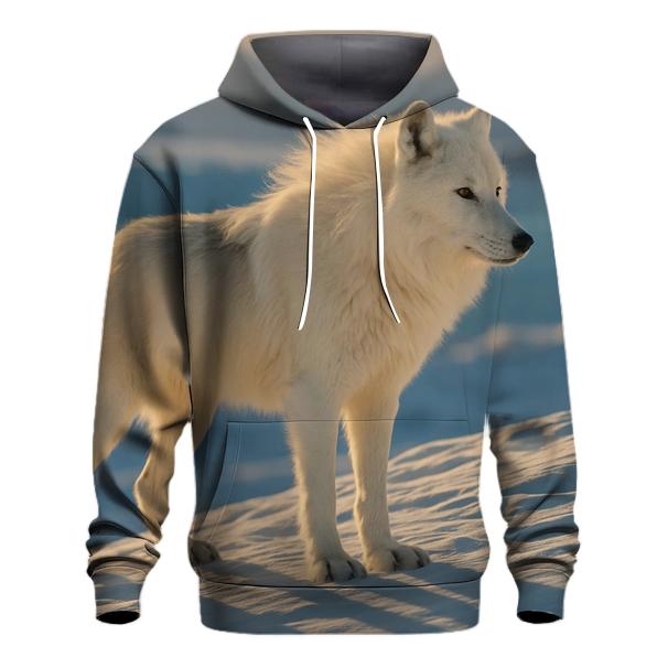 Arctic Wolf On Wind Carved Ridge hoodie trends