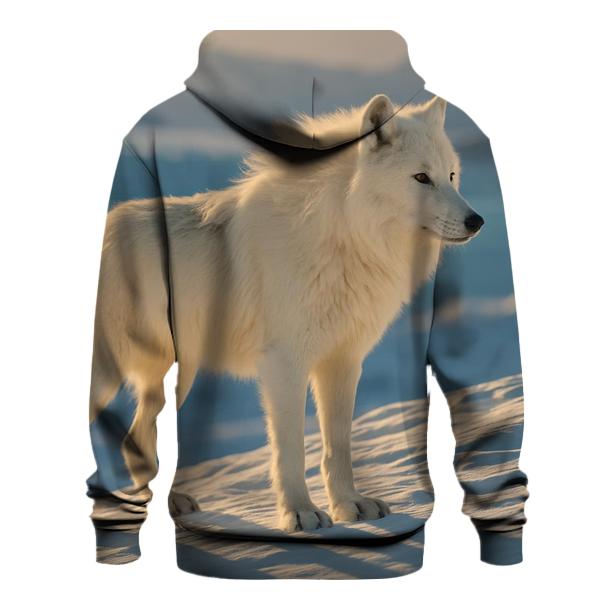 Arctic Wolf On Wind Carved Ridge hoodie trends