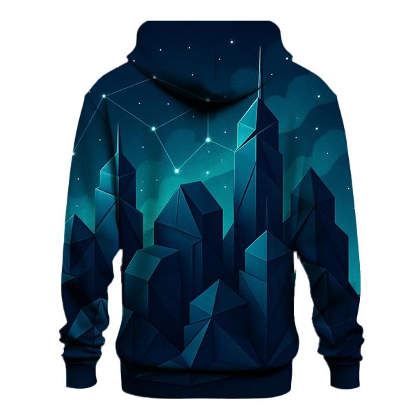 Cosmic Origami Cityscape hoodie designs
