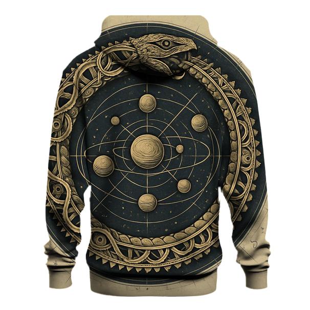 Celestial Clockwork Ouroboros heavyweight hoodies