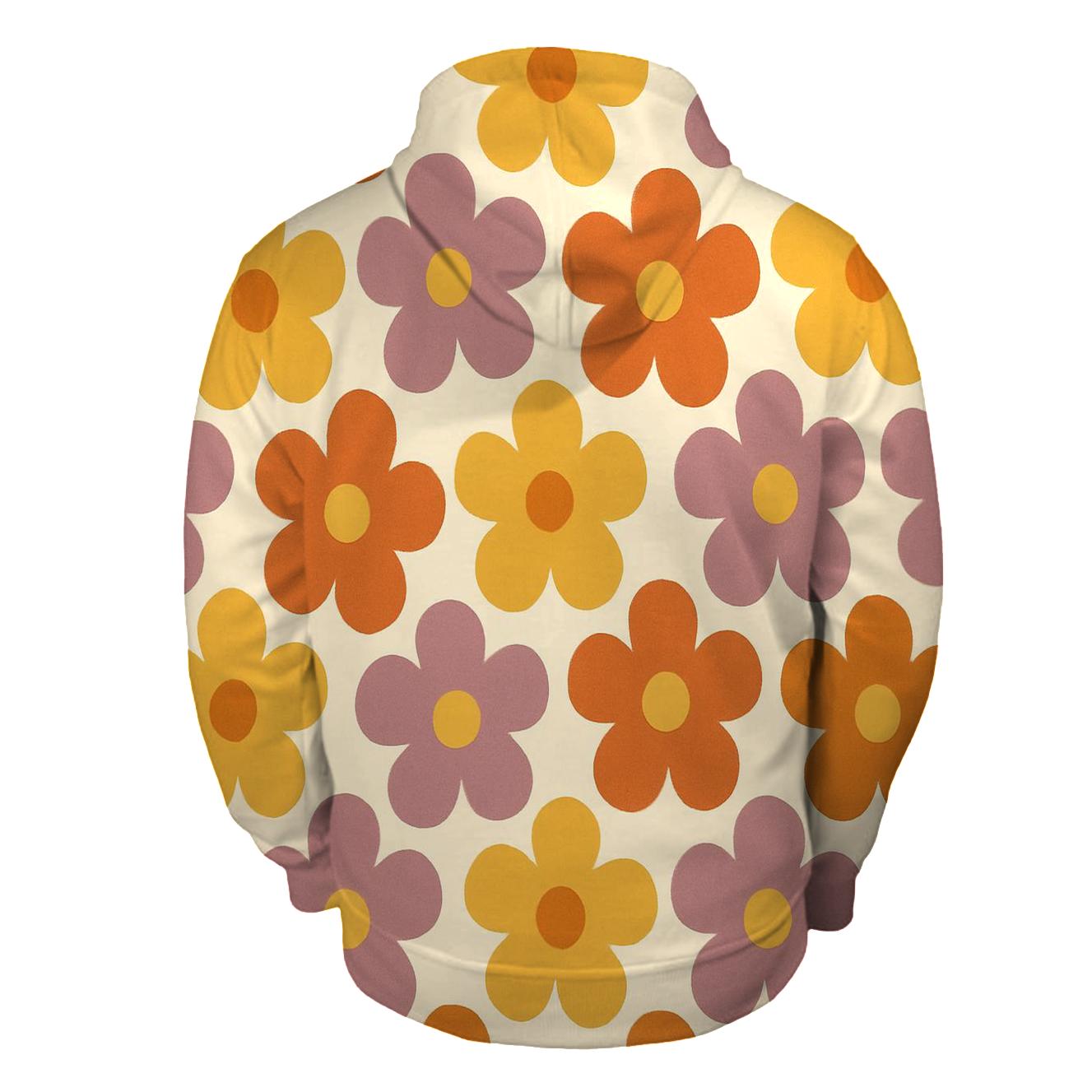Funky Flower Wallpaper Tiles premium hoodies