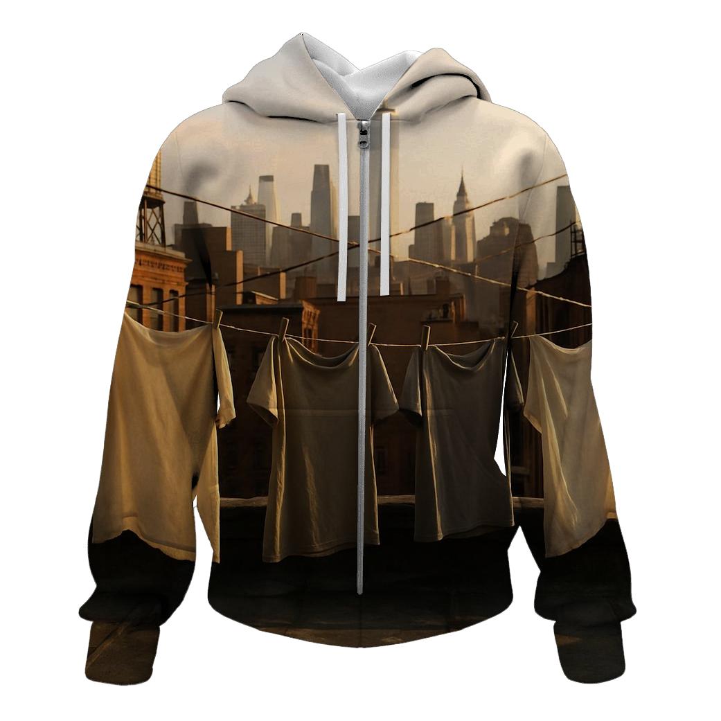 Chinatown Rooftop Laundry And Skyline hoodie styles