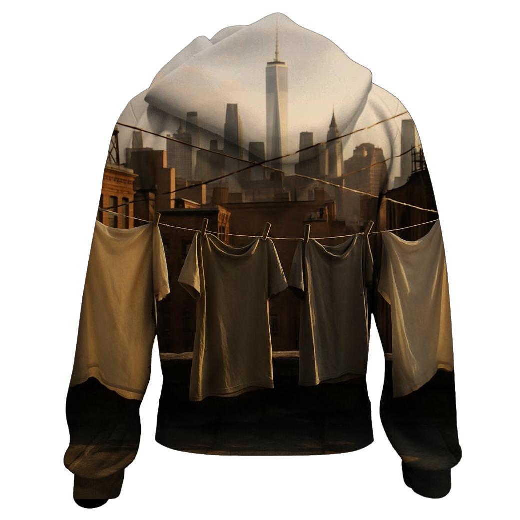 Chinatown Rooftop Laundry And Skyline hoodie styles