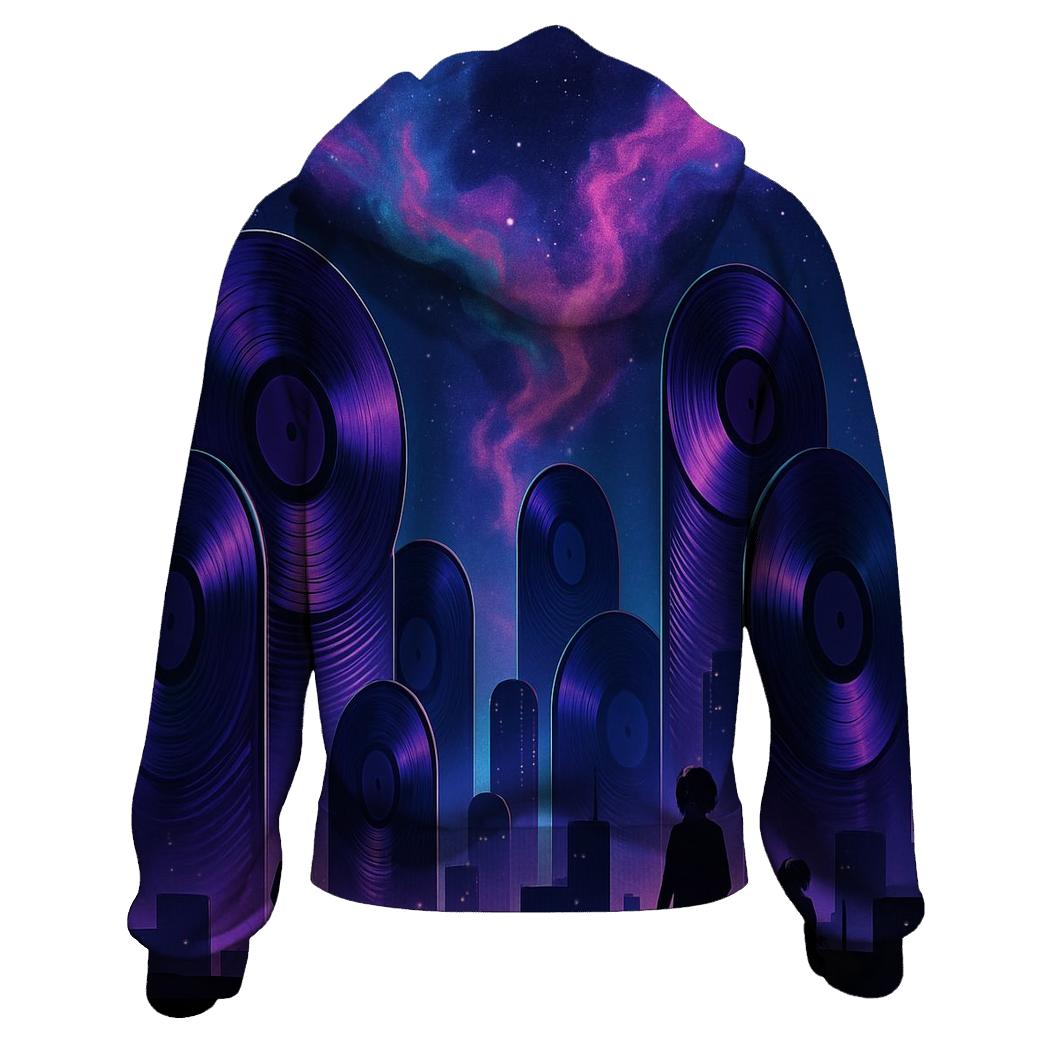 Nebula Vinyl Skyline printed hoodies
