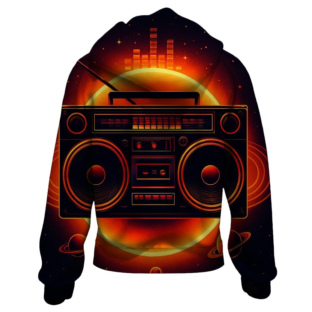 Cosmic Boombox Eclipse printed hoodies