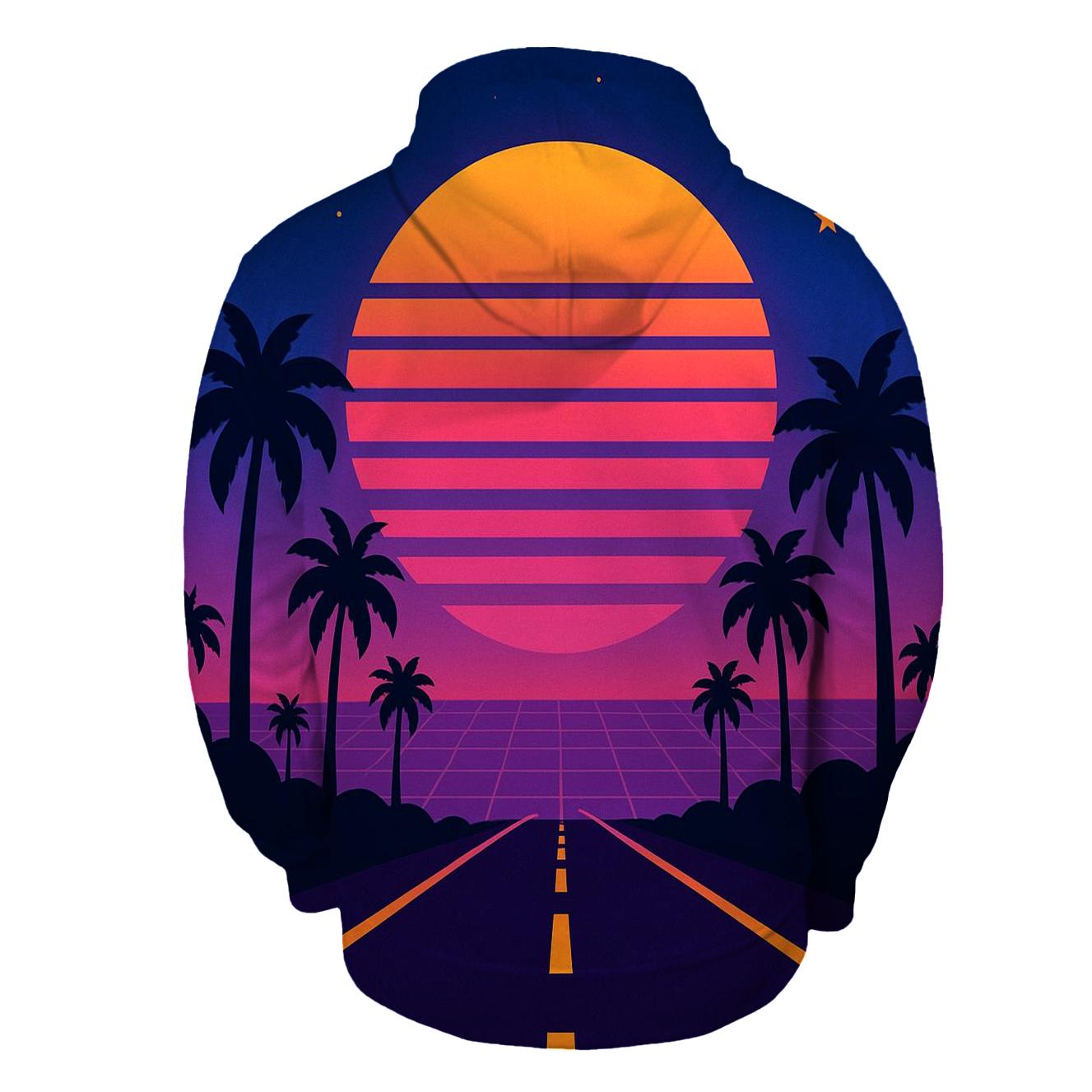 Digital Sunset Highway hoodie styles