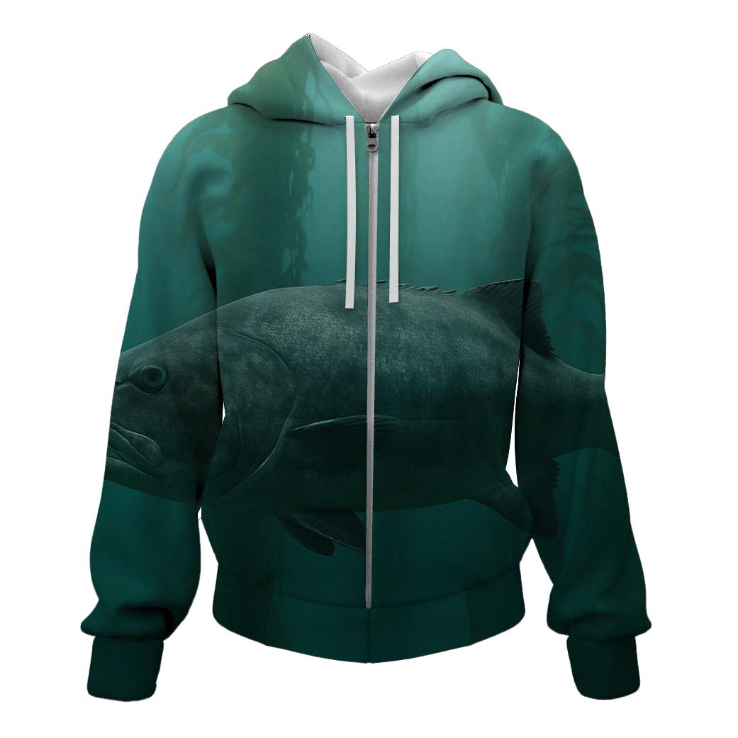 Kelp Forest Patrol Giant Sea Bass premium hoodies