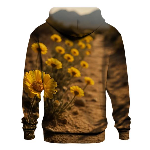 Desert Marigolds Along A Dusty Trail premium hoodies